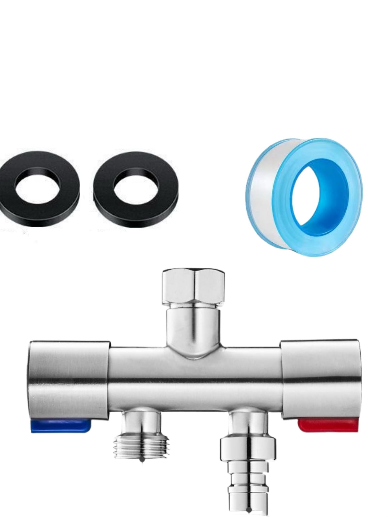 Amazon | 蛇口 二股 分岐 水道 分岐栓 キッチン 分岐バルブ 水栓